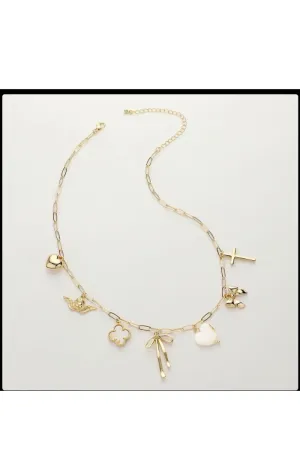 Multi charm necklace