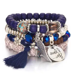 Multi-layered Boho Tassel Bracelet
