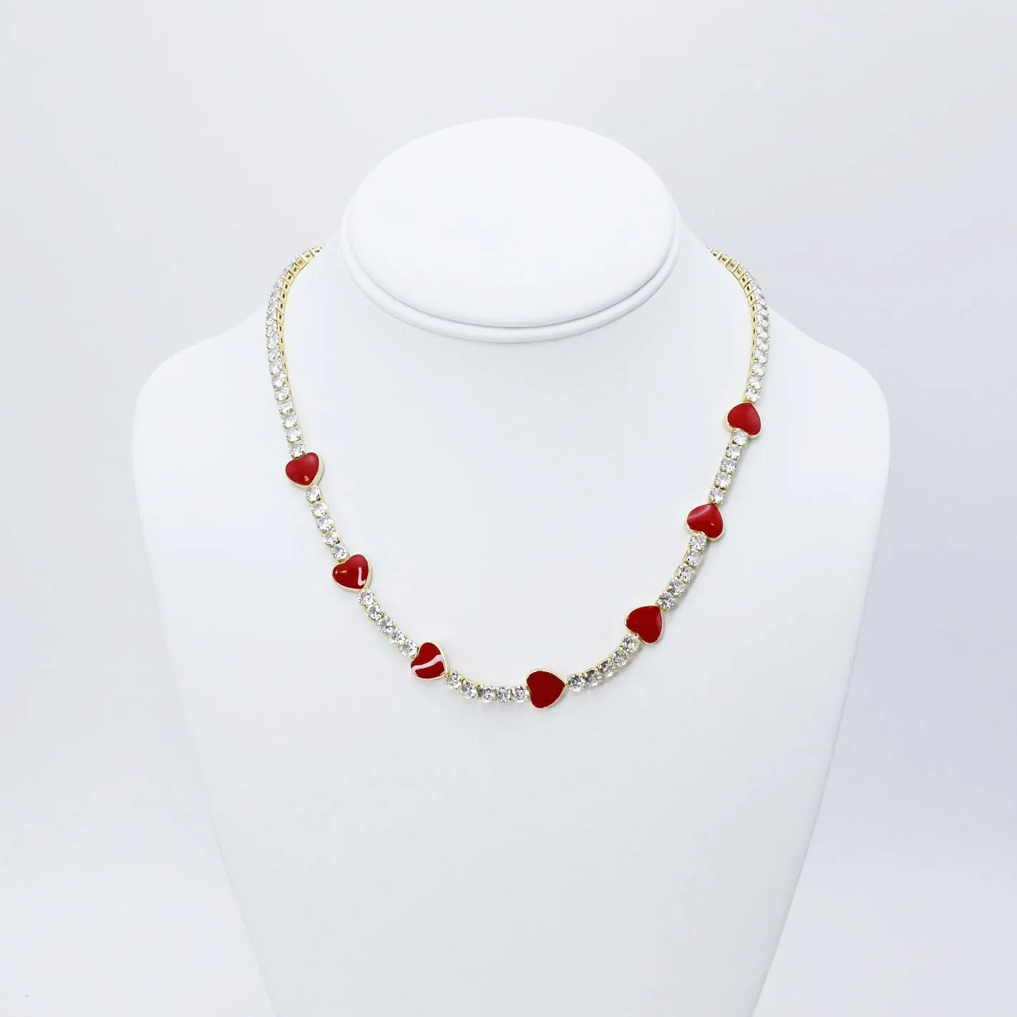Multi Red Heart Chocker J22