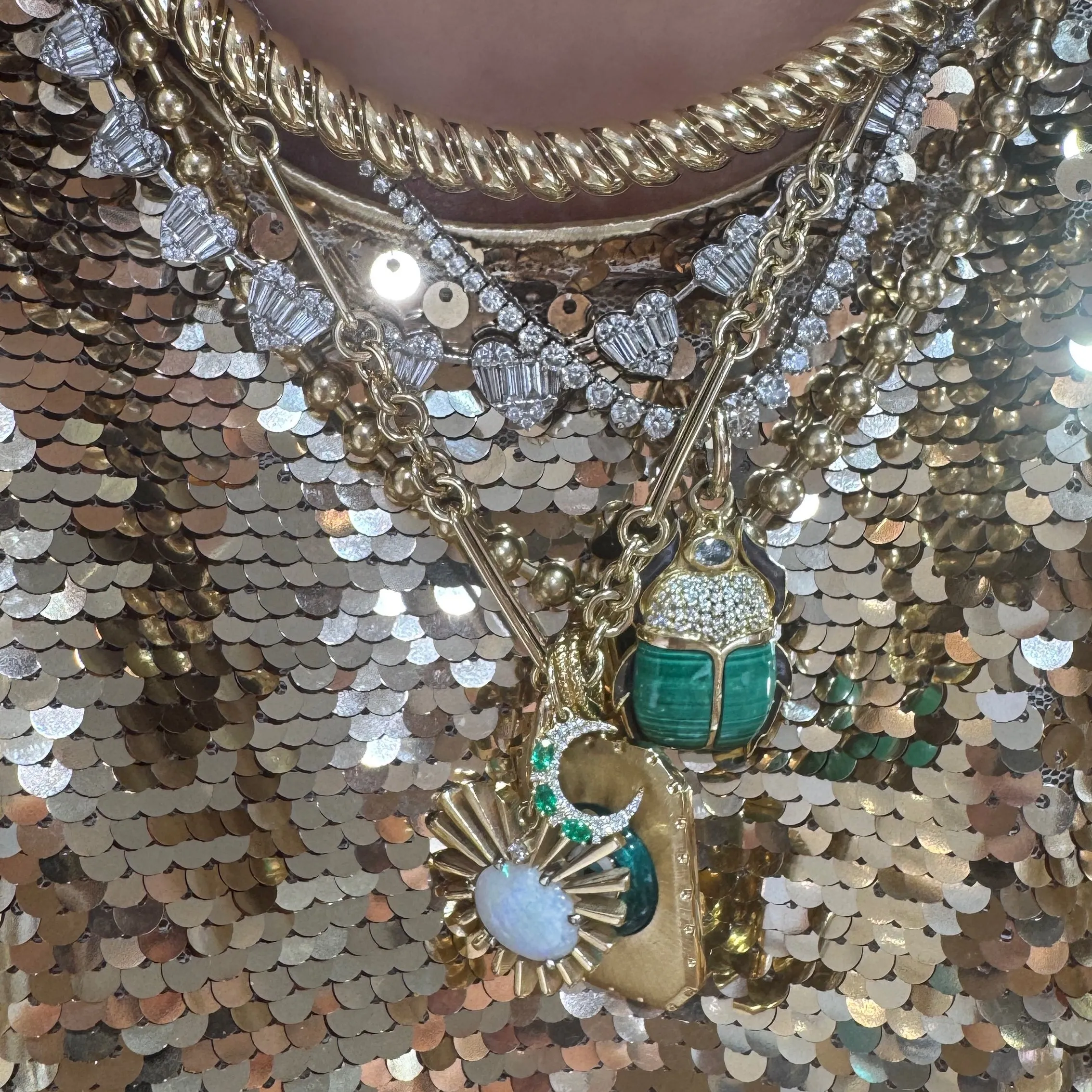 My Whole Hearts Diamond Illusion Baguette Tennis Necklace