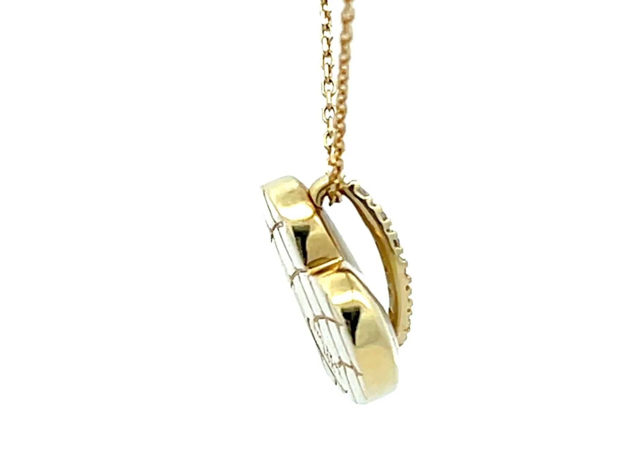Na Hoku Diamond Heart Necklace in 14k Yellow Gold