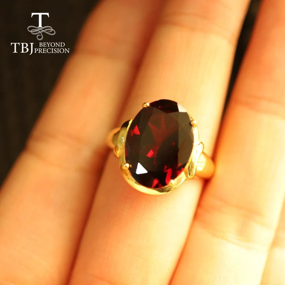 Natural Black Garnet Ring