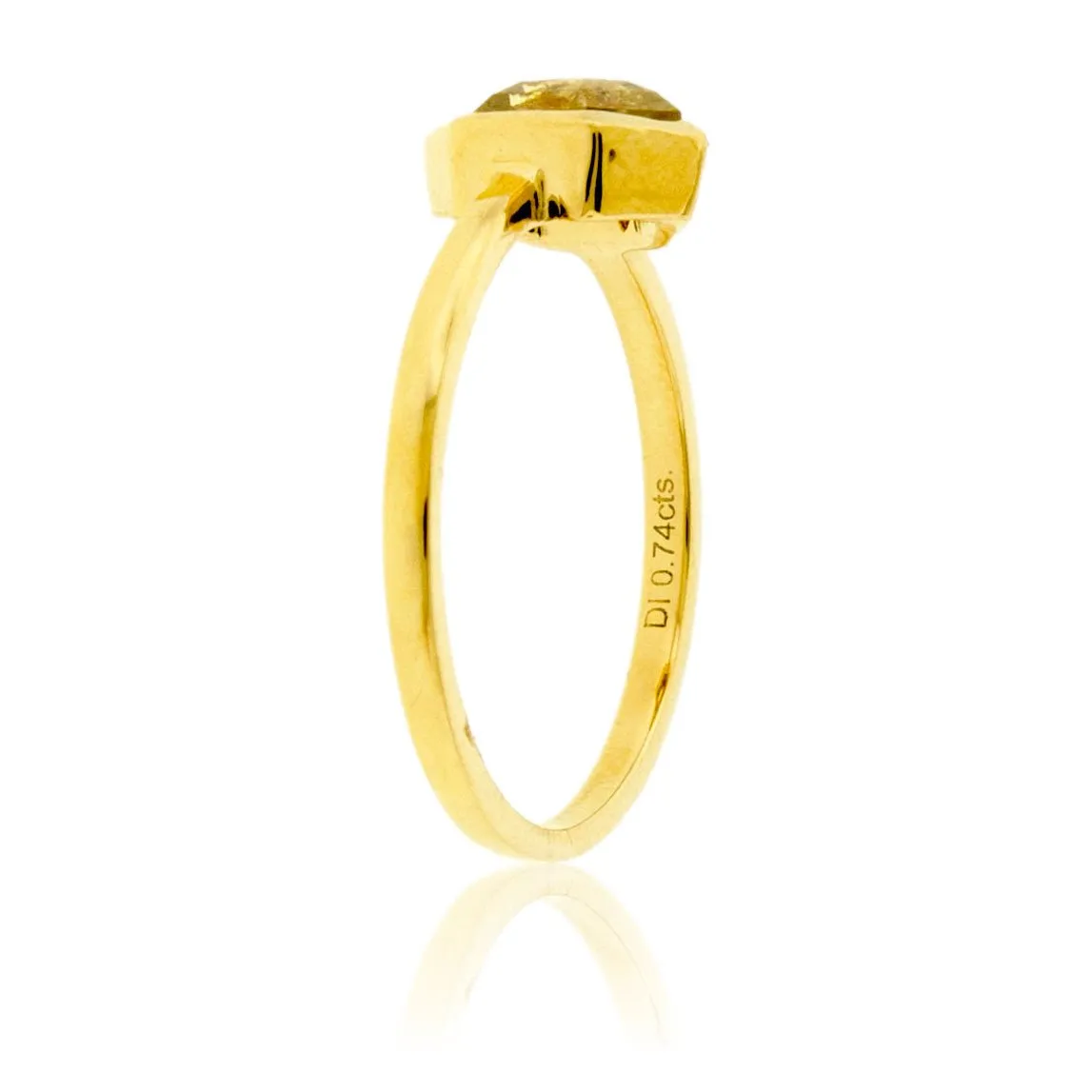 Natural Diamond Bezel Solitaire Ring