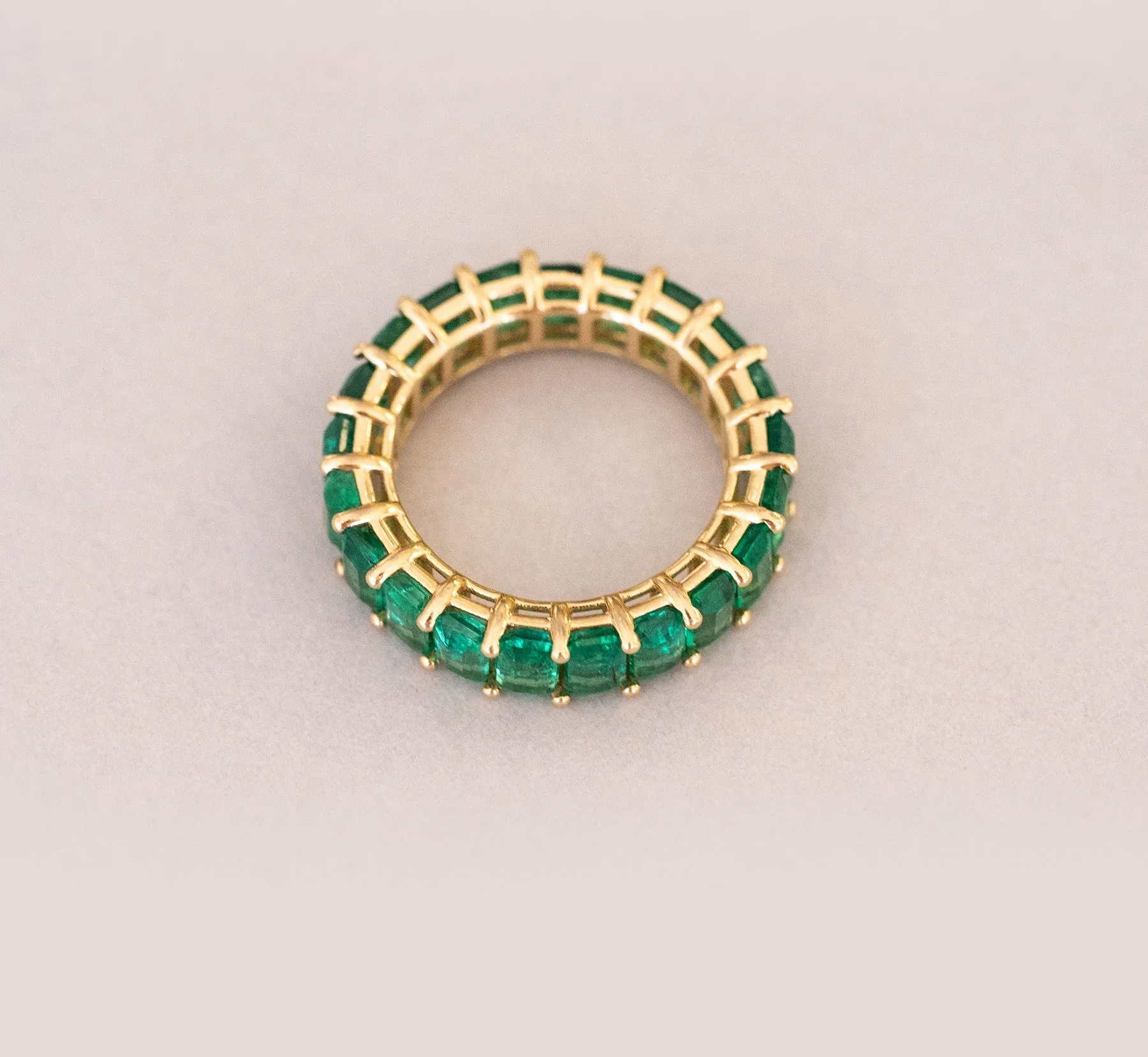 Natural Emerald Eternity Ring