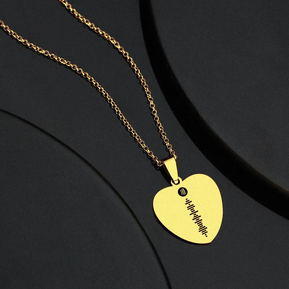 Necklace Engraved Heart Photo Necklace -Best Gifts for Your Lover