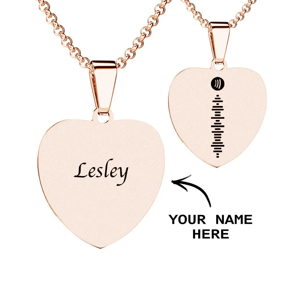 Necklace Engraved Heart Photo Necklace -Best Gifts for Your Lover
