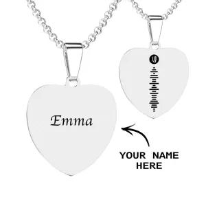 Necklace Engraved Heart Photo Necklace -Best Gifts for Your Lover