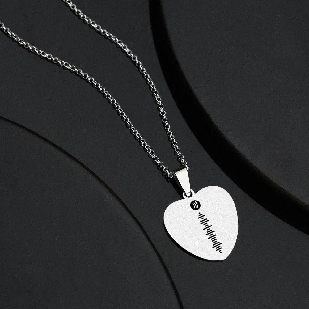 Necklace Engraved Heart Photo Necklace -Best Gifts for Your Lover