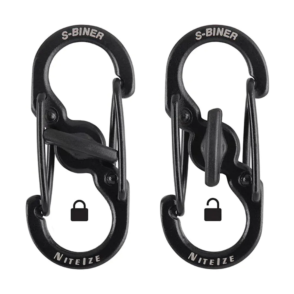NiteIze S-Biner Stainless Steel Microlock Accessory Carabiner - 2 Pack