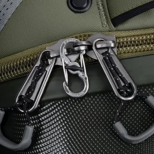NiteIze S-Biner Stainless Steel Microlock Accessory Carabiner - 2 Pack