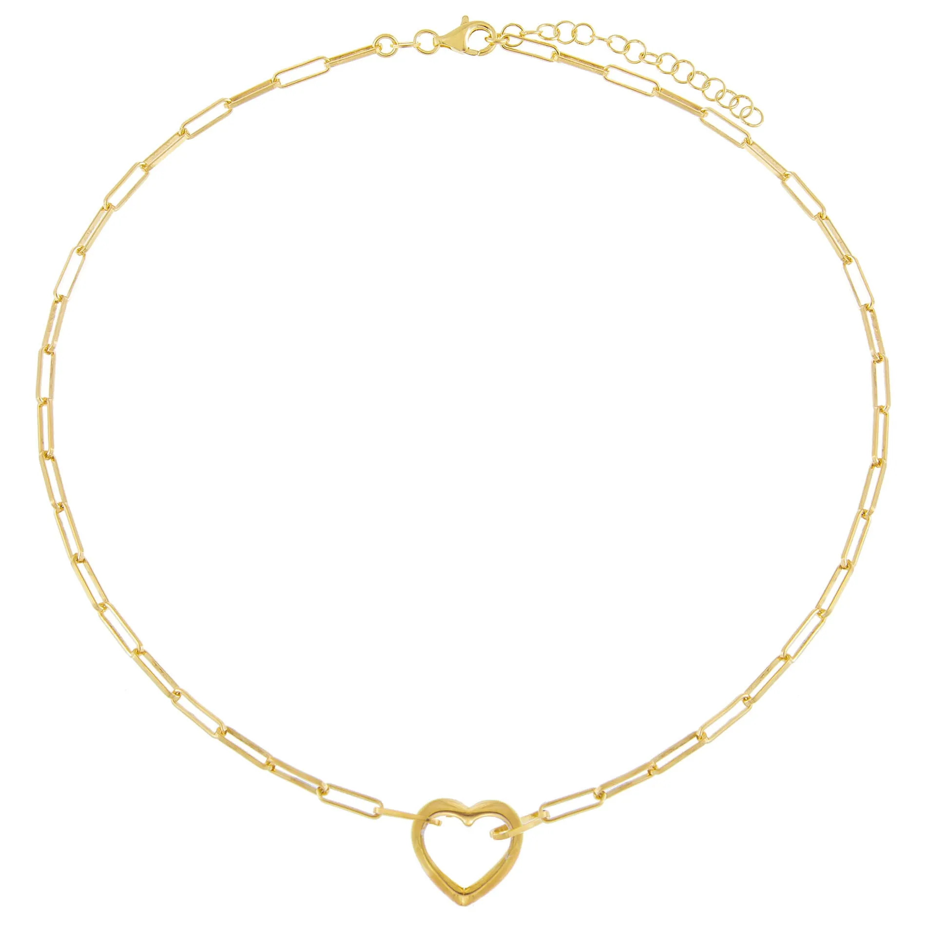 Open Heart Link Necklace