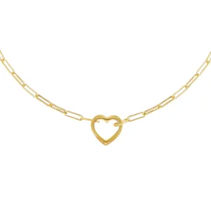 Open Heart Link Necklace