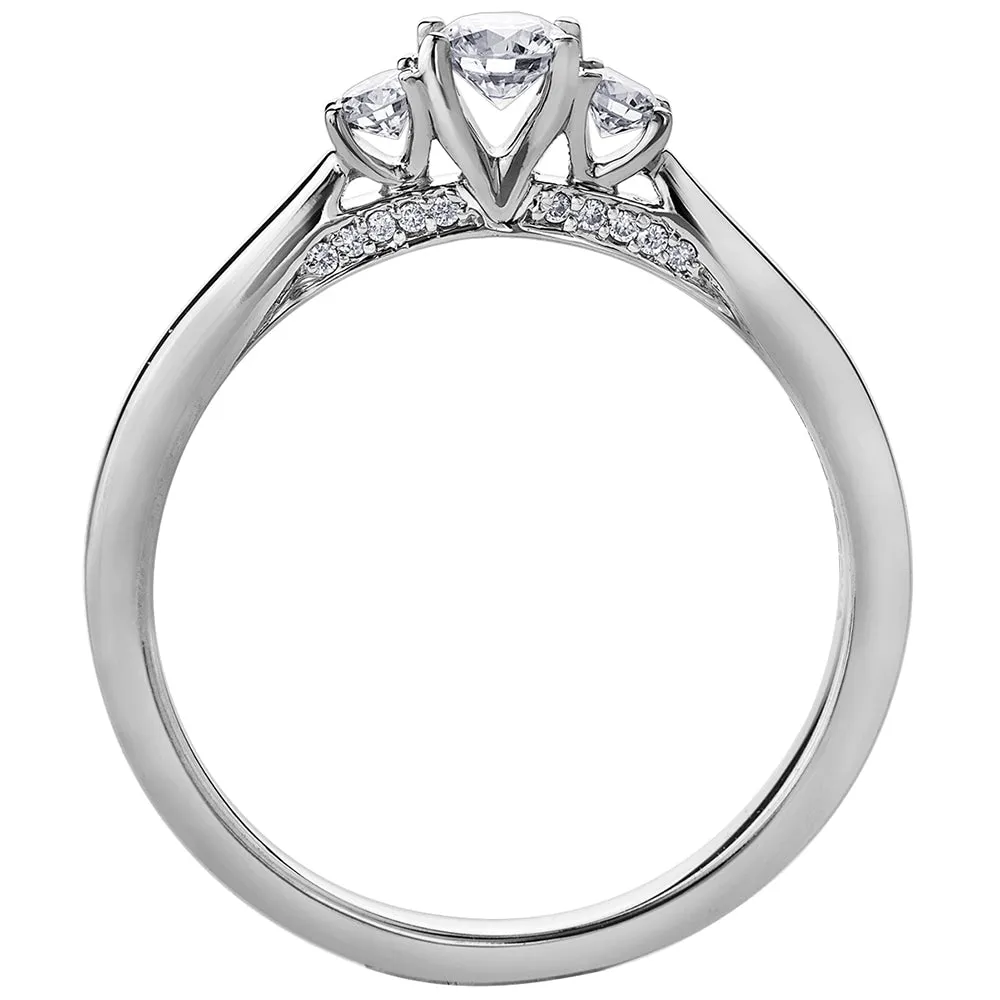 Oval Three-Stone Diamond Ring