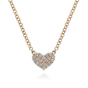 Pavé Diamond Heart Necklace