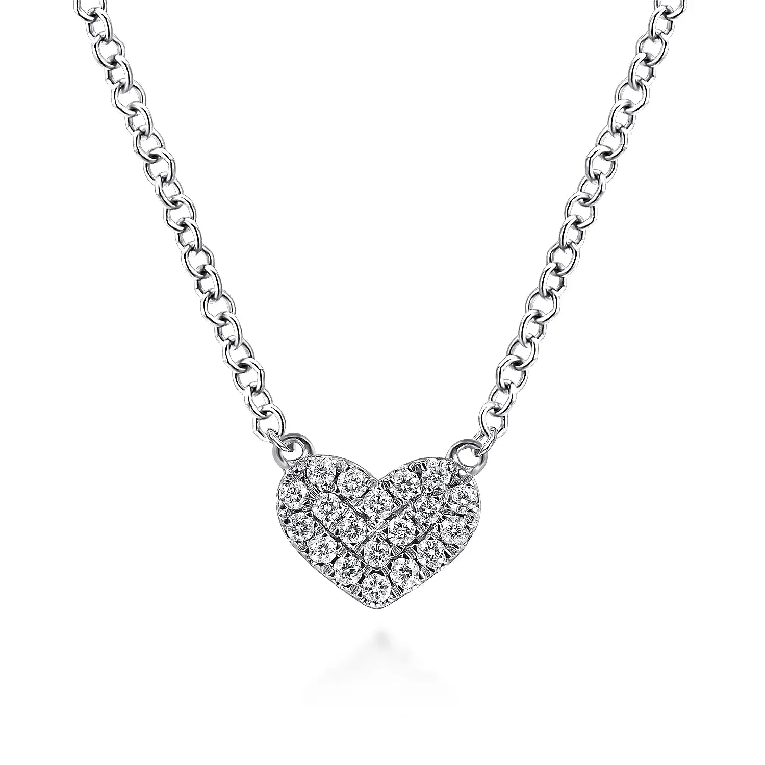 Pavé Diamond Heart Necklace