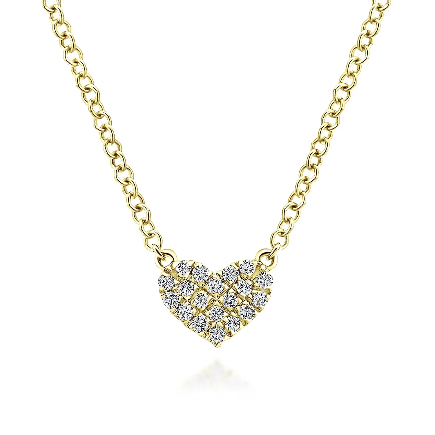 Pavé Diamond Heart Necklace
