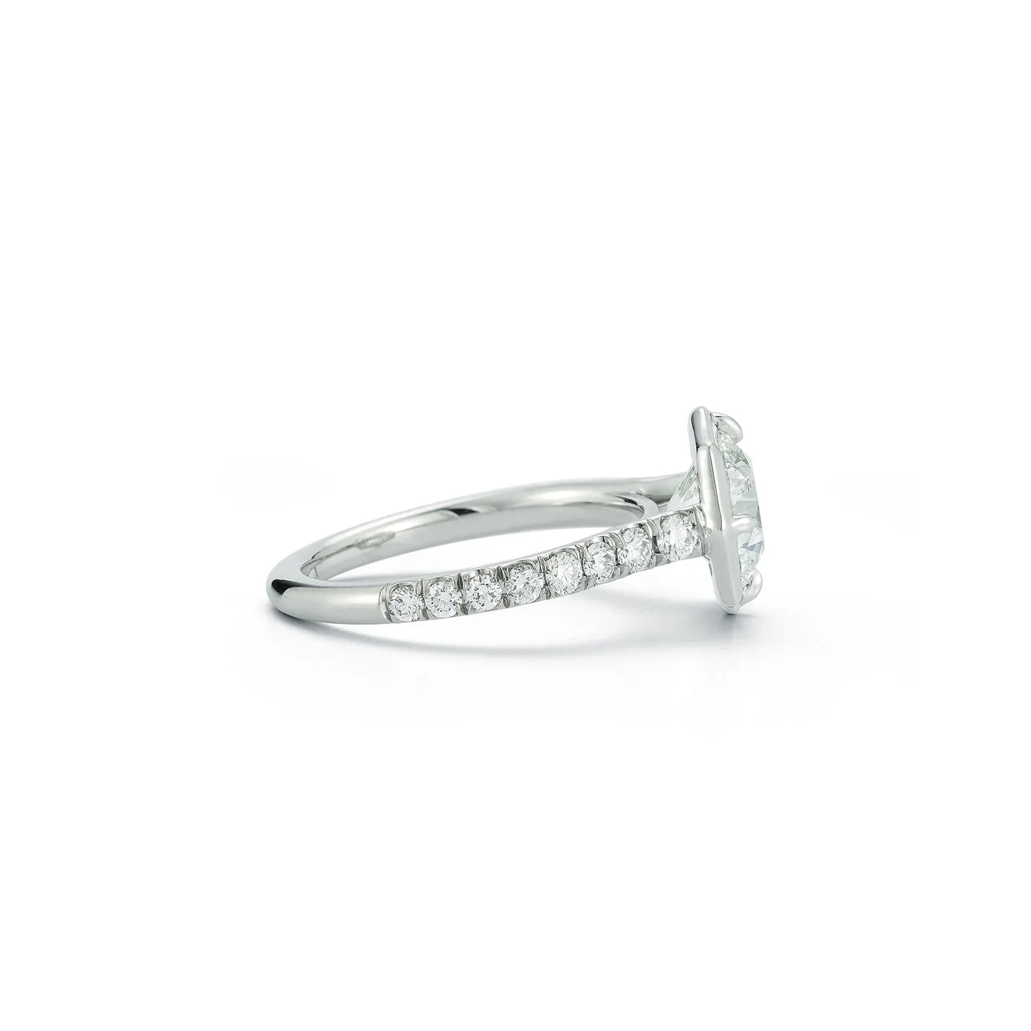 Pave Alchemy Solitaire Ring, Round Center