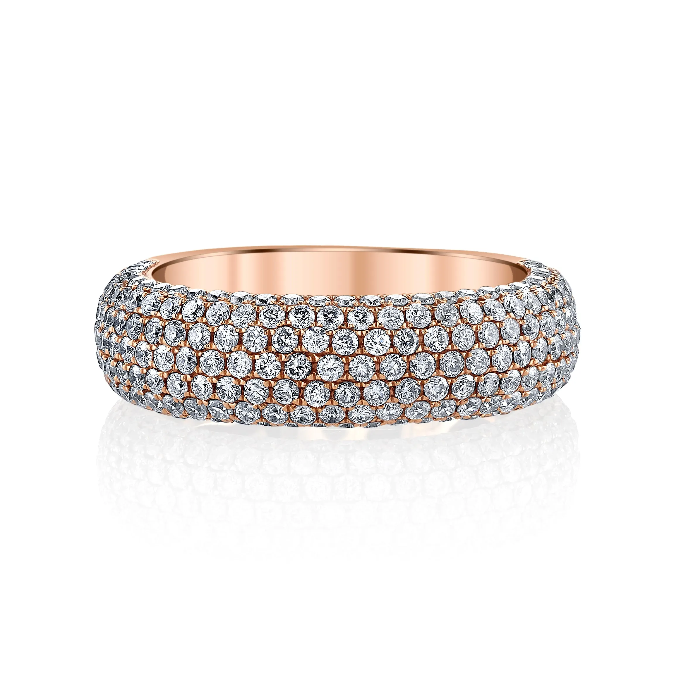 Pave Diamond Rose Gold Band