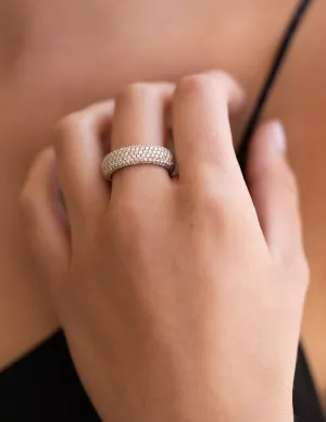 Pave Diamond Rose Gold Band