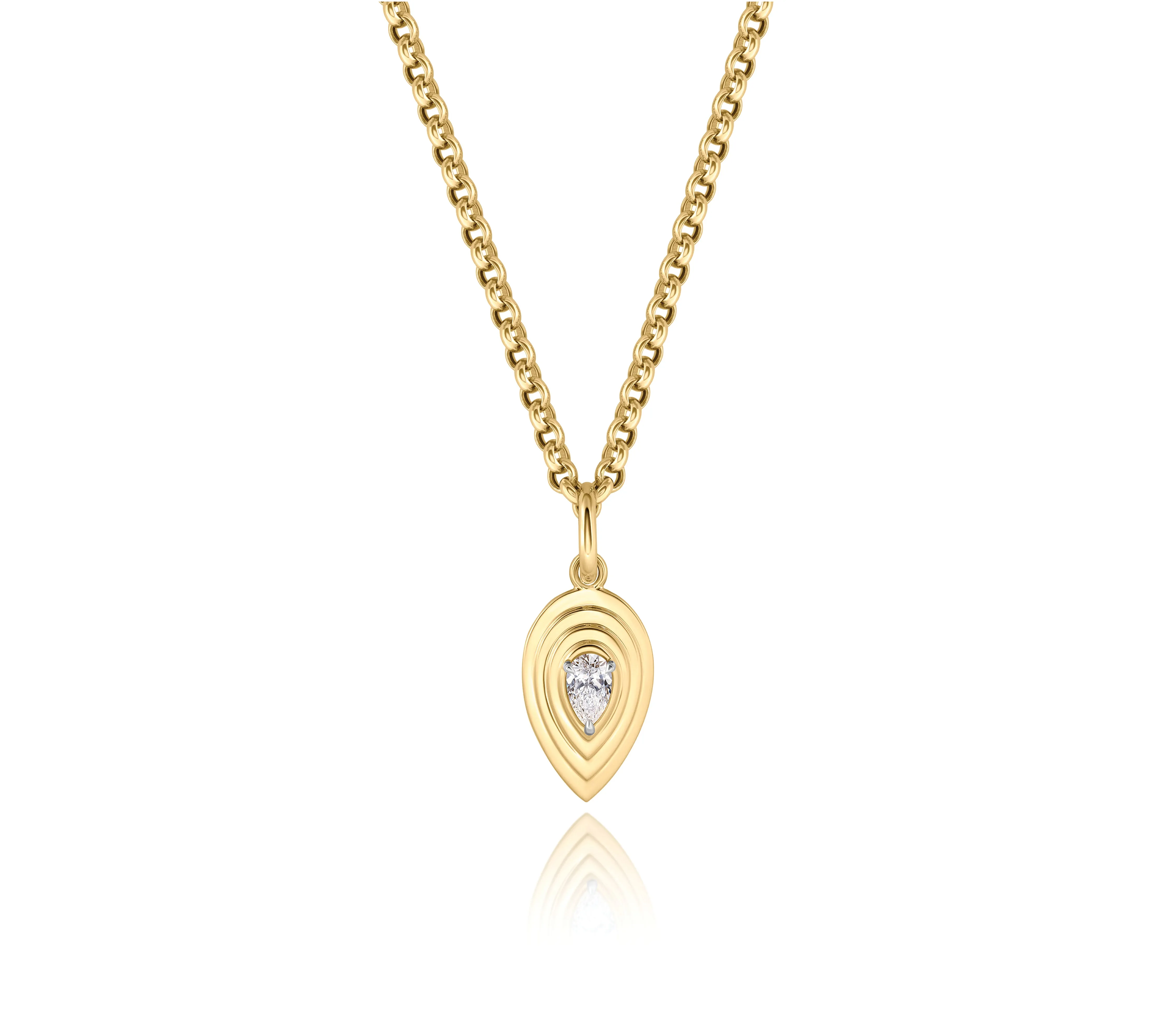 Pear Shape Diamond Layered Pear Necklace