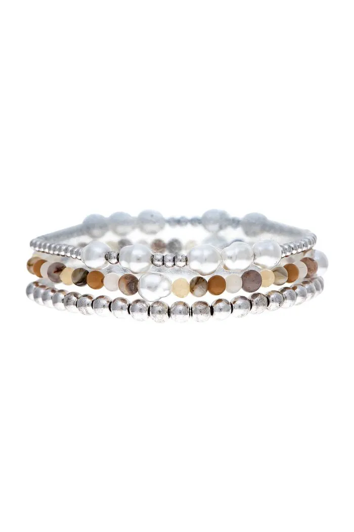 Pearl & Amazonite Bracelets