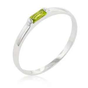 Peridot Petite Solitaire Ring