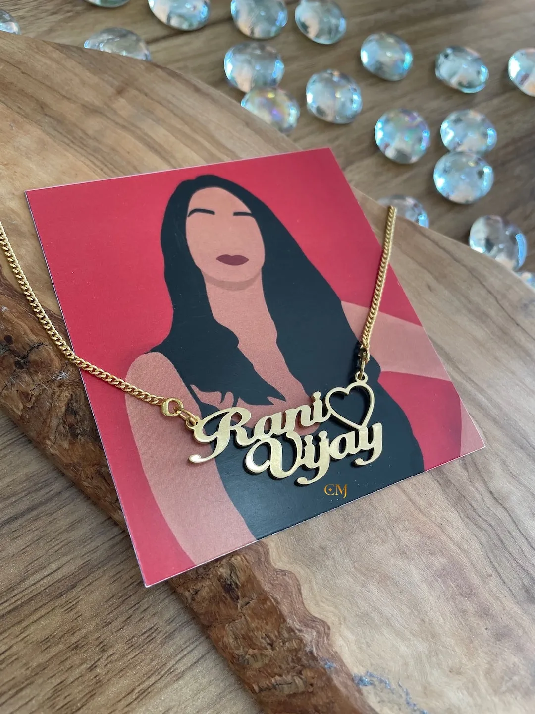 Personalised Pendant Necklace With 2 Names & Heart Locket