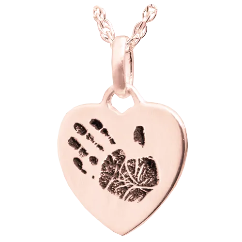 Petite Heart Handprint Pendant