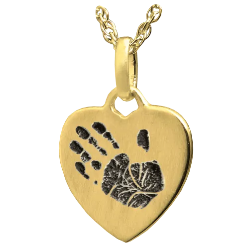 Petite Heart Handprint Pendant