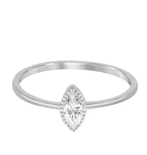 Petite Marquire Solitaire Ring