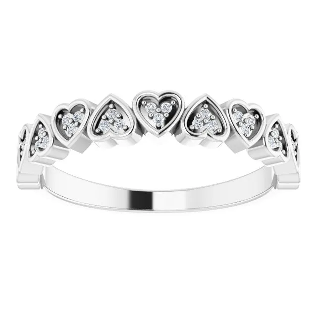Platinum .07 CTW Natural Diamond Anniversary Band