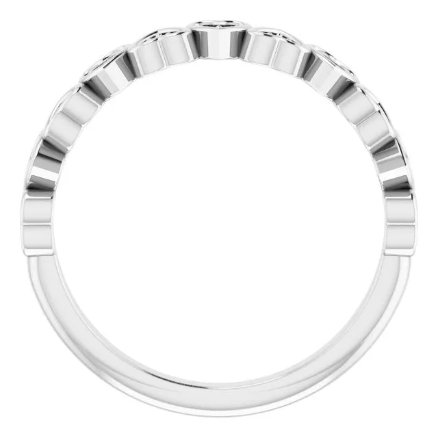 Platinum .07 CTW Natural Diamond Anniversary Band