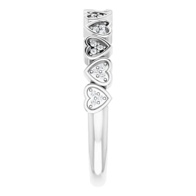Platinum .07 CTW Natural Diamond Anniversary Band