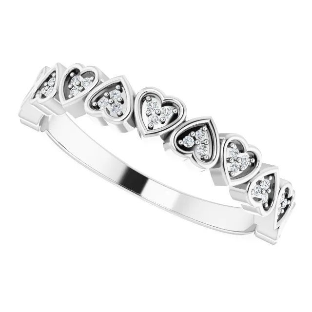 Platinum .07 CTW Natural Diamond Anniversary Band