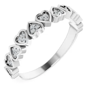 Platinum .07 CTW Natural Diamond Anniversary Band