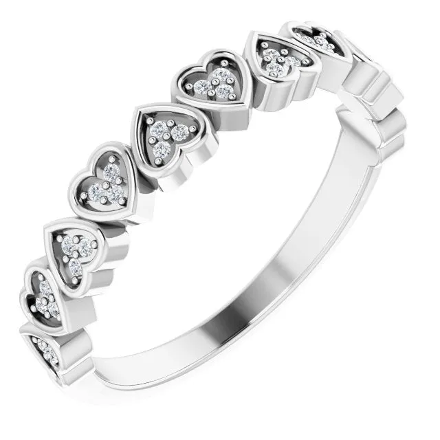 Platinum .07 CTW Natural Diamond Anniversary Band