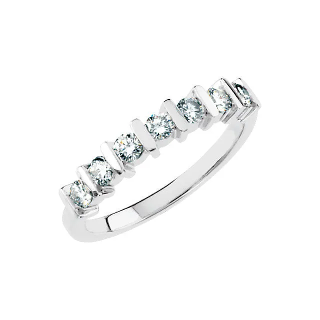 Platinum 1/2 CTW Diamond Anniversary Band, Size 6