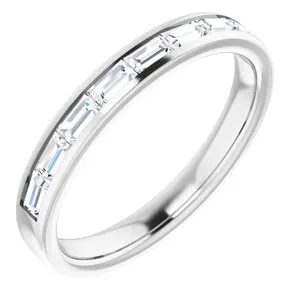 Platinum 1/2 CTW Diamond Channel-Set Anniversary Band