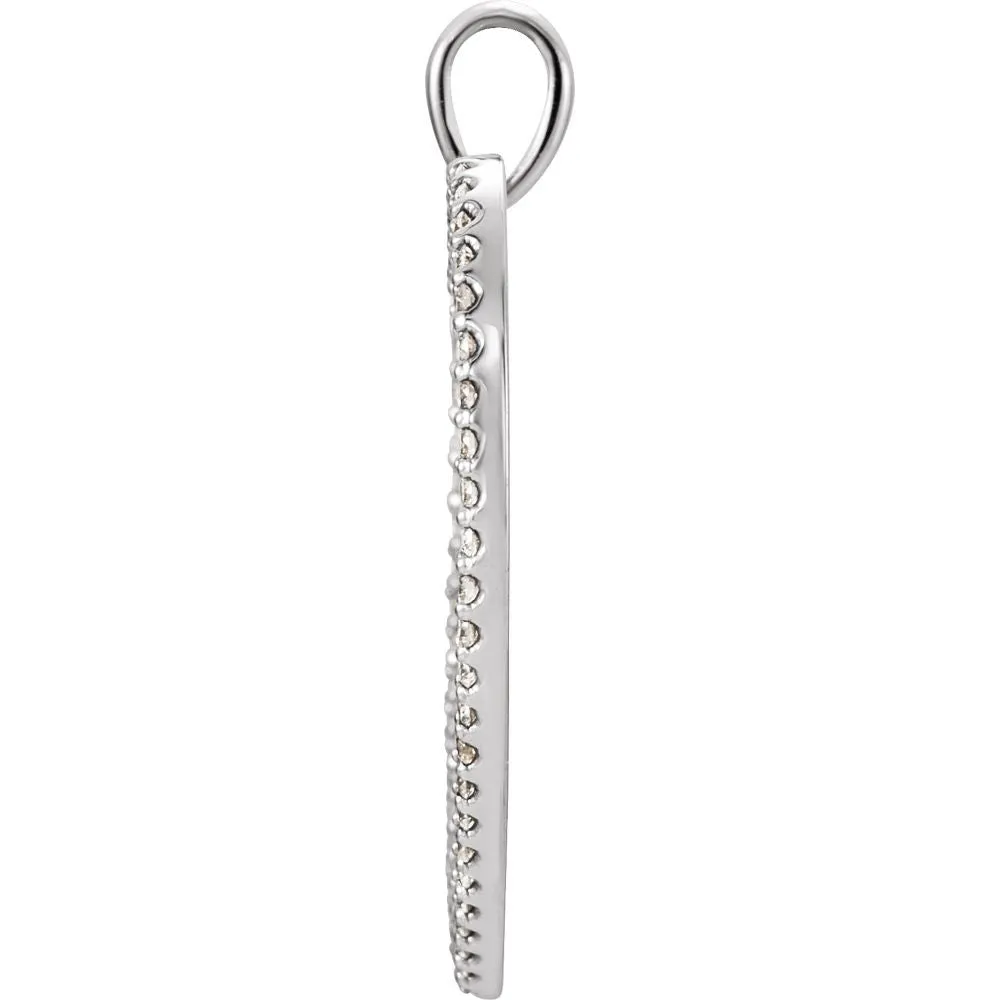 Platinum 1/2 CTW Diamond Heart Pendant