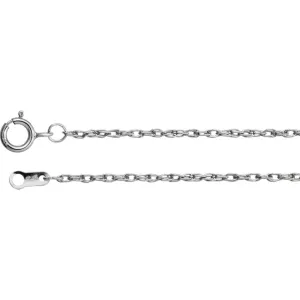Platinum 1.3mm Rope 16" Chain