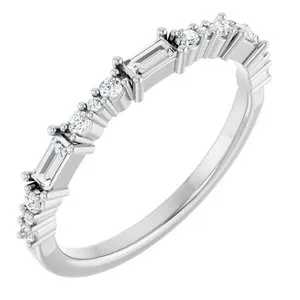 Platinum 1/4 CTW Natural Diamond Anniversary Band
