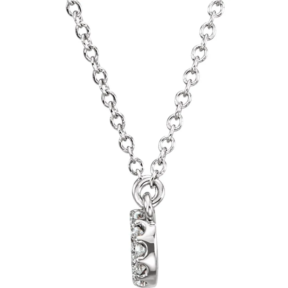 Platinum 1/8 CTW Diamond 16" Necklace