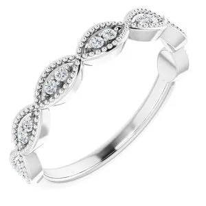 Platinum 1/8 CTW Diamond Anniversary Band