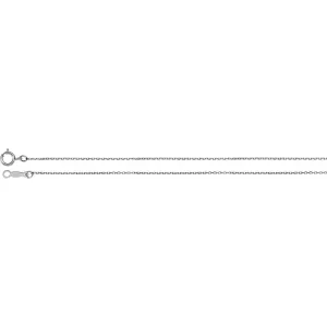 Platinum 1mm Diamond Cut Cable 20" Chain