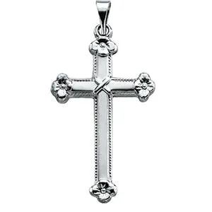 Platinum 25x16mm Cross Pendant
