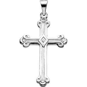 Platinum 32x22mm Cross Pendant