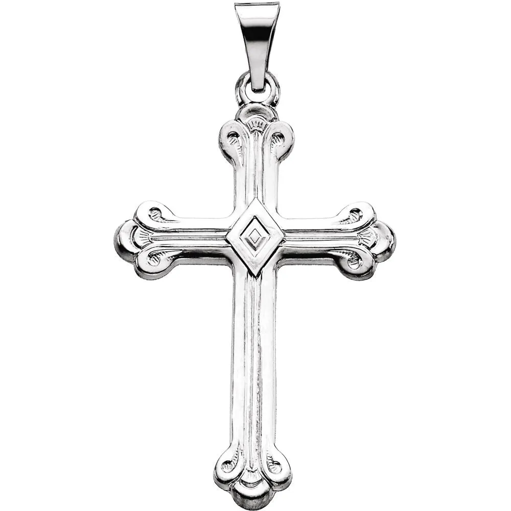 Platinum 32x22mm Cross Pendant