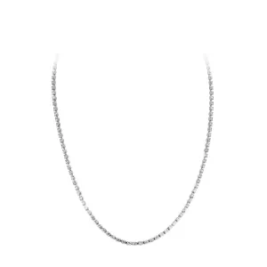 Platinum 5 Carat Round Floating Diamond Necklace