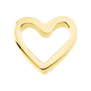 Platinum 7x6mm Heart Chain Slide