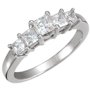 Platinum Anniversary Band, Size 7